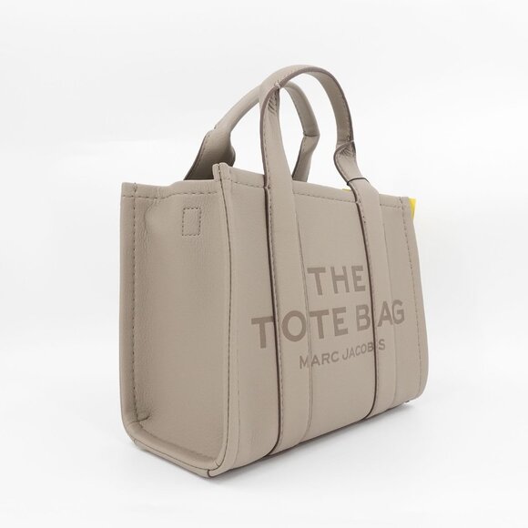 Marc Jacobs Women's The Leather Small Tote Handbag Cement Gray OS - Picture 6 of 16